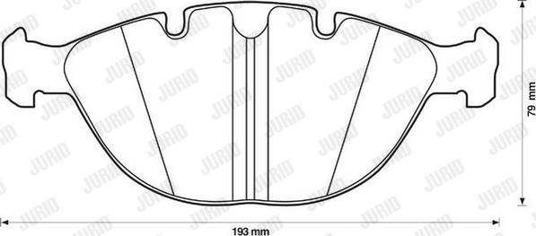 Jurid 571993J-AS - Тормозные колодки, дисковые, комплект autospares.lv