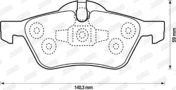 Jurid 571992JC - Тормозные колодки, дисковые, комплект autospares.lv