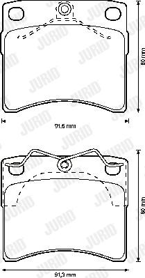 Jurid 571948J - Тормозные колодки, дисковые, комплект autospares.lv