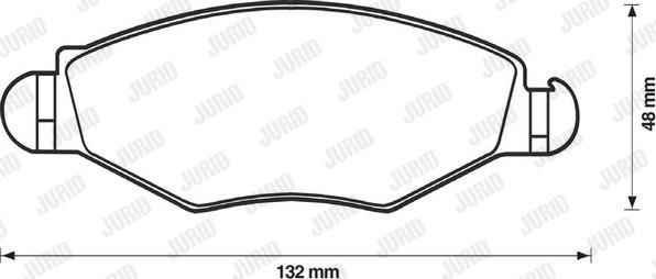 Jurid 571954J - Тормозные колодки, дисковые, комплект autospares.lv