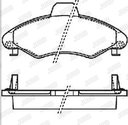 Jurid 571964D - Тормозные колодки, дисковые, комплект autospares.lv