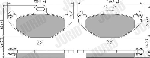 Jurid 571963J - Тормозные колодки, дисковые, комплект autospares.lv