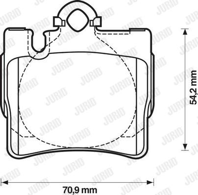 Jurid 571962J - Тормозные колодки, дисковые, комплект autospares.lv