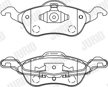 Jurid 571967J - Тормозные колодки, дисковые, комплект autospares.lv