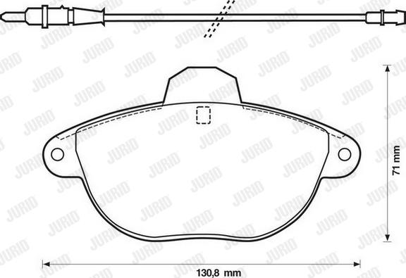 Jurid 571903J - Тормозные колодки, дисковые, комплект autospares.lv