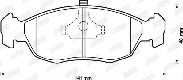 Jurid 571902D - Тормозные колодки, дисковые, комплект autospares.lv