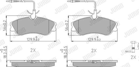 Jurid 571919J - Тормозные колодки, дисковые, комплект autospares.lv