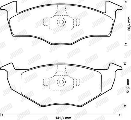 Jurid 571915J - Тормозные колодки, дисковые, комплект autospares.lv