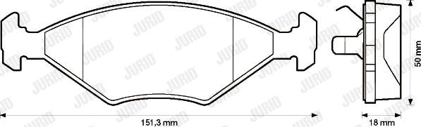 Jurid 571916J - Тормозные колодки, дисковые, комплект autospares.lv