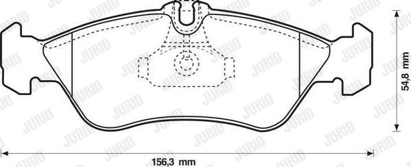 Jurid 571910J - Тормозные колодки, дисковые, комплект autospares.lv