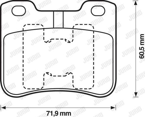 Jurid 571912D - Тормозные колодки, дисковые, комплект autospares.lv