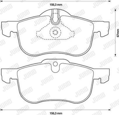 Jurid 571980D - Тормозные колодки, дисковые, комплект autospares.lv