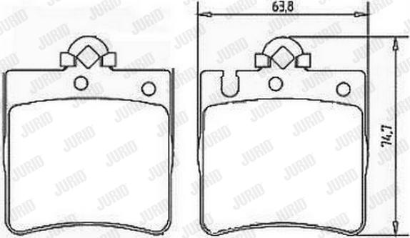 Jurid 571988J-AS - Тормозные колодки, дисковые, комплект autospares.lv