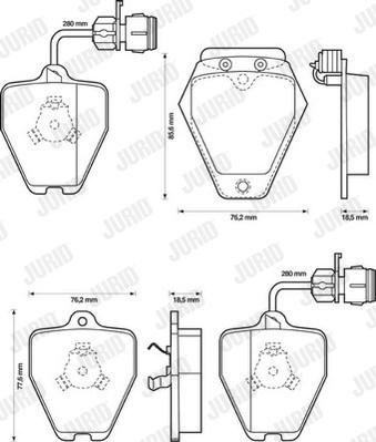 Jurid 571983J - Тормозные колодки, дисковые, комплект autospares.lv