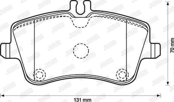 Jurid 571987J-AS - Тормозные колодки, дисковые, комплект autospares.lv