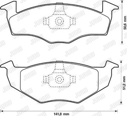 Jurid 571939D - Тормозные колодки, дисковые, комплект autospares.lv