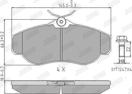 Jurid 571937J - Тормозные колодки, дисковые, комплект autospares.lv