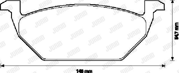 Jurid 571929J - Тормозные колодки, дисковые, комплект autospares.lv