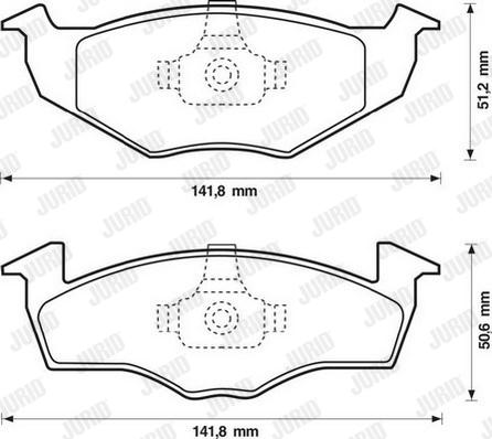 Jurid 571923J - Тормозные колодки, дисковые, комплект autospares.lv