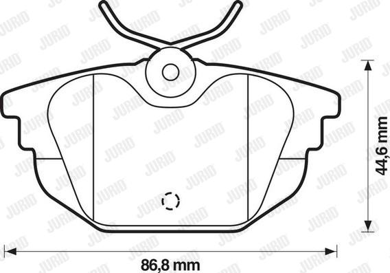 Jurid 571979D - Тормозные колодки, дисковые, комплект autospares.lv