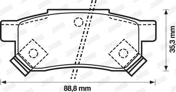 Jurid 571977J - Тормозные колодки, дисковые, комплект autospares.lv