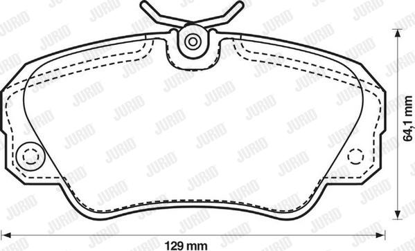 Jurid 571493J - Тормозные колодки, дисковые, комплект autospares.lv