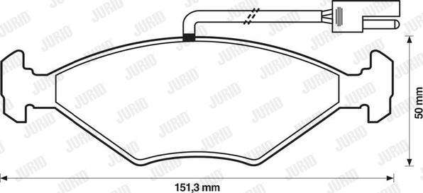 Jurid 571449D - Тормозные колодки, дисковые, комплект autospares.lv