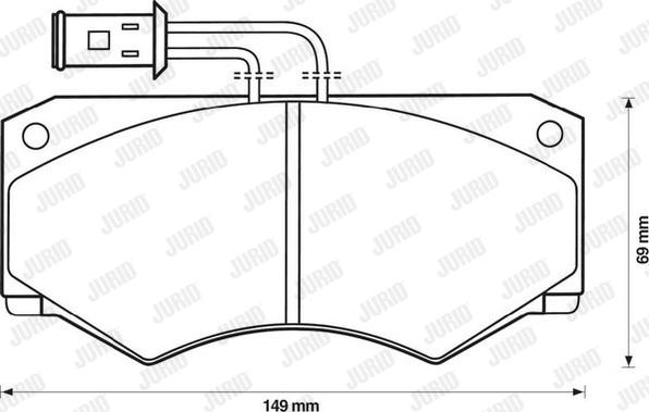 Jurid 571446J - Тормозные колодки, дисковые, комплект autospares.lv