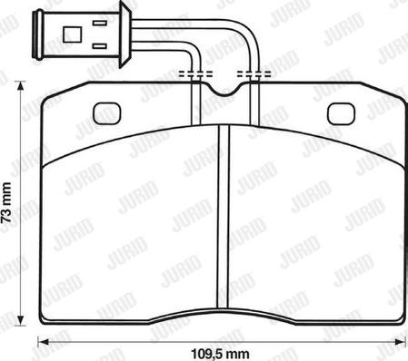 Jurid 571447J - Тормозные колодки, дисковые, комплект autospares.lv