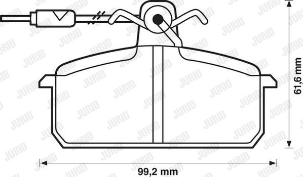 Jurid 571454J - Тормозные колодки, дисковые, комплект autospares.lv