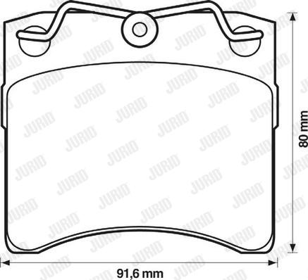 Jurid 571458J - Тормозные колодки, дисковые, комплект autospares.lv