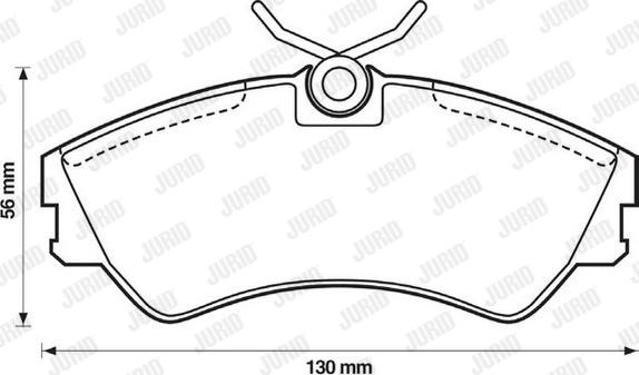 Jurid 571460J - Тормозные колодки, дисковые, комплект autospares.lv