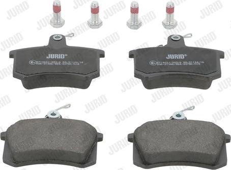 Jurid 571462J - Тормозные колодки, дисковые, комплект autospares.lv