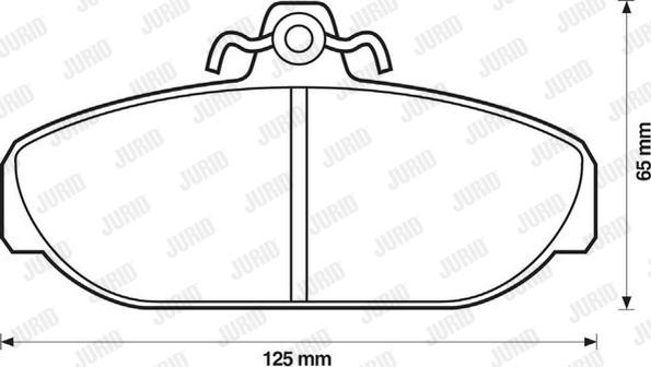 Jurid 571404D - Тормозные колодки, дисковые, комплект autospares.lv