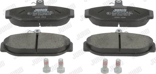 Jurid 571404J - Тормозные колодки, дисковые, комплект autospares.lv