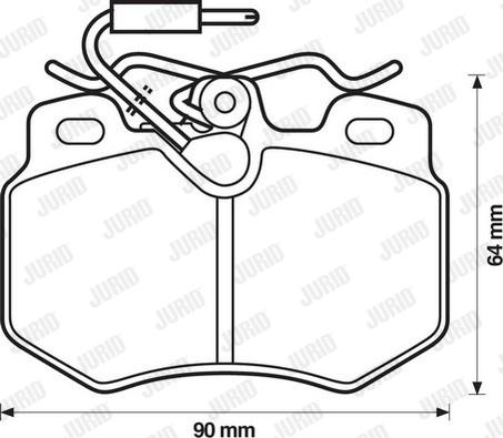 Jurid 571406D - Тормозные колодки, дисковые, комплект autospares.lv