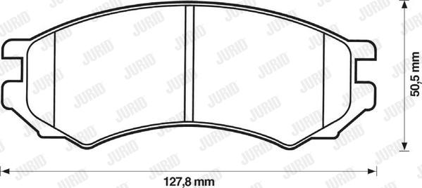 Jurid 571400J - Тормозные колодки, дисковые, комплект autospares.lv