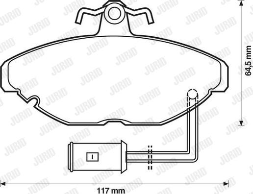 Jurid 571401J - Тормозные колодки, дисковые, комплект autospares.lv