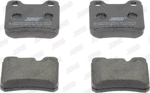 Jurid 571407J - Тормозные колодки, дисковые, комплект autospares.lv