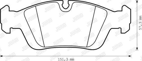 Jurid 571411D - Тормозные колодки, дисковые, комплект autospares.lv