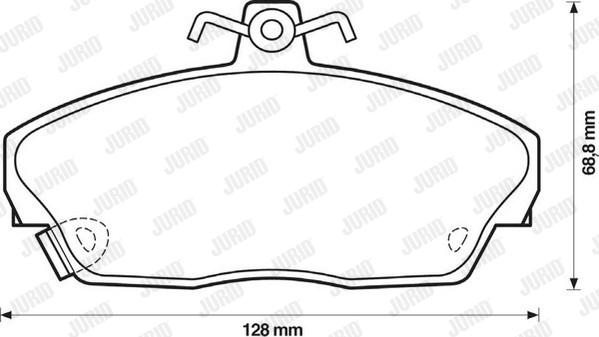 Jurid 571438D - Тормозные колодки, дисковые, комплект autospares.lv