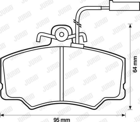 Jurid 571433J - Тормозные колодки, дисковые, комплект autospares.lv