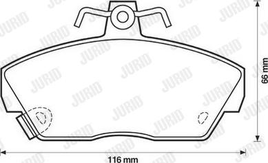 Jurid 571437J - Тормозные колодки, дисковые, комплект autospares.lv