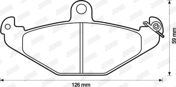 Jurid 571425D - Тормозные колодки, дисковые, комплект autospares.lv