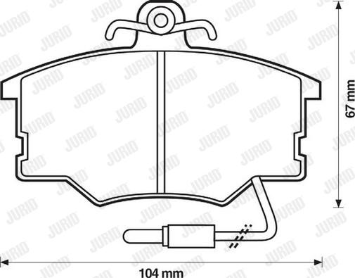 Jurid 571426D - Тормозные колодки, дисковые, комплект autospares.lv