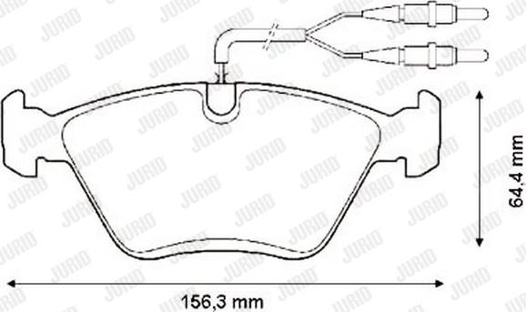 Jurid 571420J - Тормозные колодки, дисковые, комплект autospares.lv