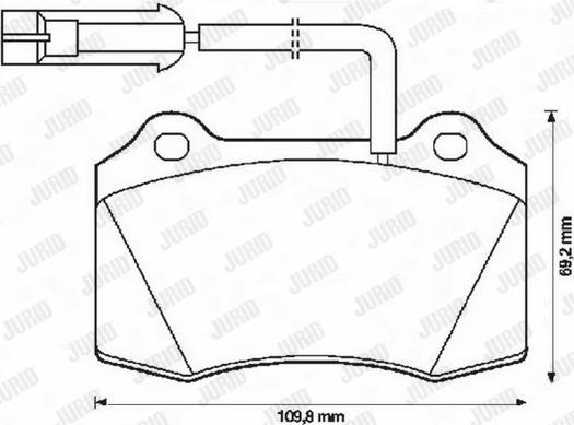 Jurid 571427J - Тормозные колодки, дисковые, комплект autospares.lv