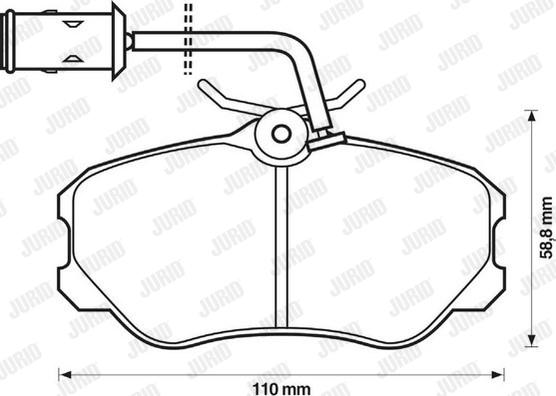 Jurid 571471J - Тормозные колодки, дисковые, комплект autospares.lv