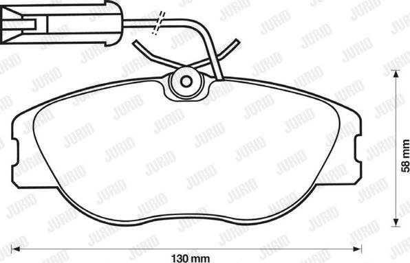 Jurid 571472J - Тормозные колодки, дисковые, комплект autospares.lv