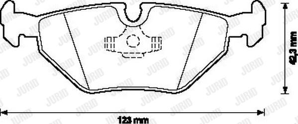 Jurid 571546J - Тормозные колодки, дисковые, комплект autospares.lv